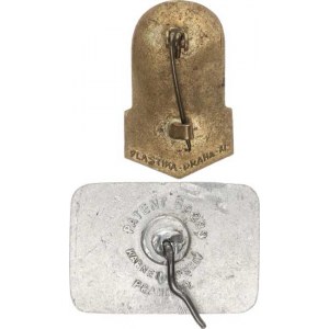 Odznaky s vojenskou a brannou tématikou, Zborov 1917, legionář se zástavou, nápis Al 28,5x20 mm