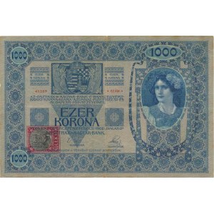 Československo 1918 - 1939, 1000 K 1902 - kolkovaná sér. 1224 Baj. 6, přelož.