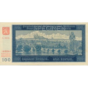 Protektorát Čechy a Morava, 100 K 1940 sér. 19 Gb - II. vydání Baj. 33b SPECIMEN