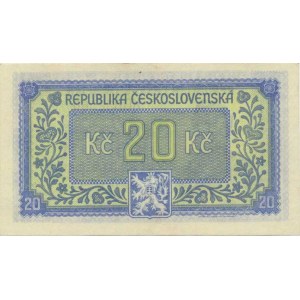 Československo, 1945-1953, 20 Kčs b.l. (1945) sér. KC Baj. 72 neperf.
