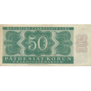 Československo, 1945-1953, 50 Kčs 1950 sér. A 08 neperf. Baj. 85a