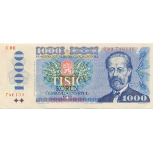 Československo, 1953-1992, 1000 Kčs vzor 1985 sér.C 80 Baj.102