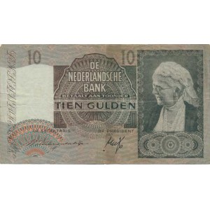 Nizozemí, 10 Gulden 27.7. 1940 Pick 56