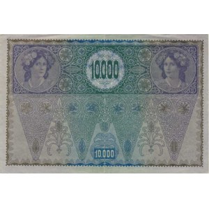 Rakousko, 10 000 Kronen 1918 - přetisk DEUTSCHÖSTERREICH