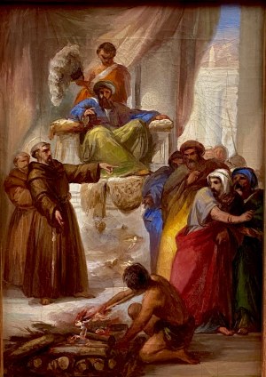 Eugène Delacroix?, ''Spotkanie św Franciszka z sułtanem al Malikiem''