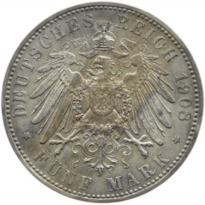 Niemcy, Saksonia-Meiningen, Georg II, 5 marek 1908 D, Monachium
