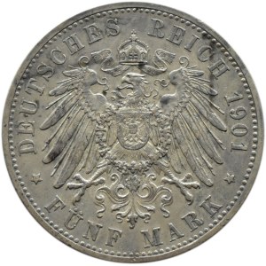 Niemcy, Saksonia-Meiningen, Georg II, 5 marek 1901 D, Monachium