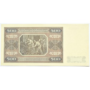 Polska, RP, 500 złotych 1948, seria CC, WZÓR, UNC