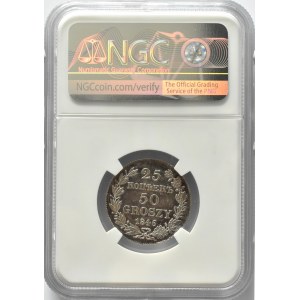 Mikołaj I, 25 kopiejek/ 50 groszy 1846 MW, Warszawa, NGC MS61