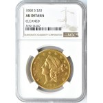 USA, Liberty Head, 20 dolarów 1860 S, San Francisco, NGC AU