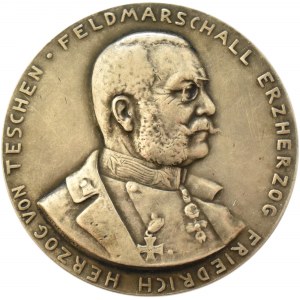 Cieszyn, Feldmarszałek arcyksiążę Fryderyk Habsburg (1895-1918), medal 1914, srebro