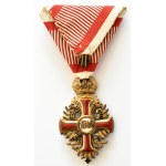 Franciszek Józef I, Krzyż Komandorski Cesarskiego Austriackiego Orderu Franciszka Józefa I, wytw. W. Kunz Wiedeń, oryginalne pudełko