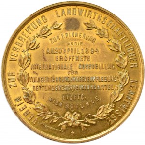 Franciszek Józef I, medal wystawa rolna Wiedeń 1894, piękny