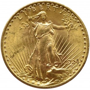 USA, Saint Gaudens, 20 dolarów 1924, Filadelfia, UNC