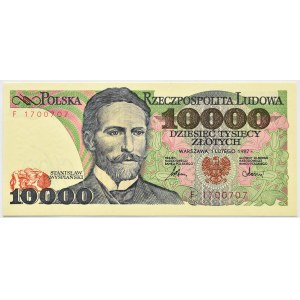 Polska, PRL, St. Wyspiański, 10000 złotych 1987, seria F, Warszawa, UNC