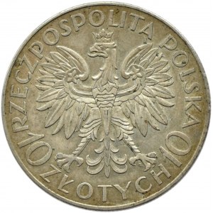 Polska, II RP, Romuald Traugutt, 10 złotych 1933, Warszawa, bardzo ładny