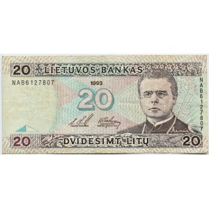 Litwa, Maironis, 20 litów 1993, seria NAB