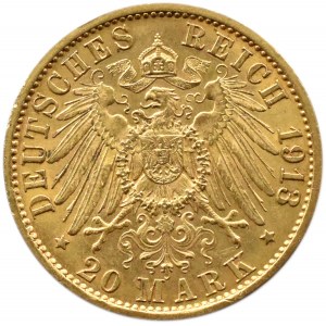 Niemcy, Prusy, Wilhelm II, 20 marek 1913 A, Berlin
