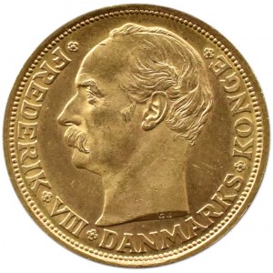 Dania, Fryderyk VIII, 20 koron 1912 VBP, Kopenhaga