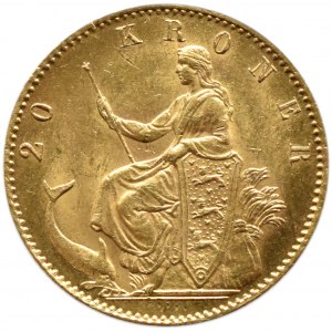Dania, Christian IX, 20 koron 1873 CS, Kopenhaga