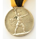 Franciszek Józef I i Wilhelm II, medal Auf zum Kampf, srebro, sygnowany