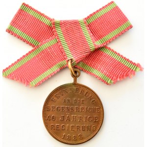 Franciszek Józef I, medal na 40 lecie panowania cesarza 1888