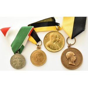 Franciszek Józef I, lot 4 medali
