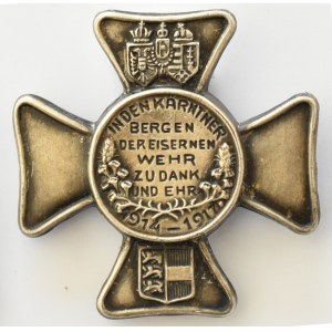 Franciszek Józef I, krzyż - odznaka noszona na czapce w Karyntii 1914-1917