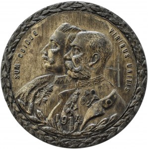 Franciszek Józef I i Wilhelm II, plakieta-medal z 1914