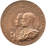 Franciszek Józef I, medal wybity z okazji 50 rocznicy objęcia tronu (1848-1898), sygnowany I.B. Pichl Praga