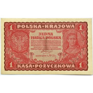 Polska, II RP, 1 marka 1919, I seria FE, UNC-