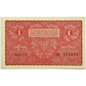 Polska, II RP, 1 marka 1919, I seria FE, UNC-