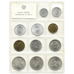 Polska, PRL, polskie monety, 10 groszy-20 złotych 1976, Warszawa, UNC