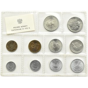 Polska, PRL, polskie monety, 10 groszy-20 złotych 1975, Warszawa, UNC