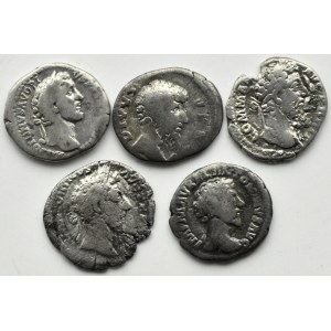 Cesarstwo Rzymskie, II-III w. n e, lot 5 denarów (3)