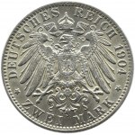 Niemcy, Brema, 2 marki 1904 J, Hamburg, piękne i rzadkie