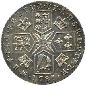 Wielka Brytania, Jerzy III, szyling 1787, Londyn, UNC