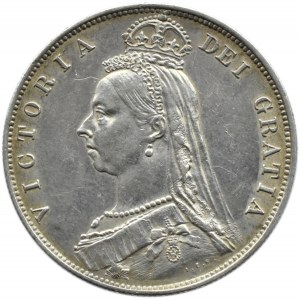 Wielka Brytania, Wiktoria, 1/2 korony (2,5 florena) 1887, Londyn
