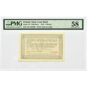 Polska, II RP, 1 marka 1919, I seria IAS, PMG 58