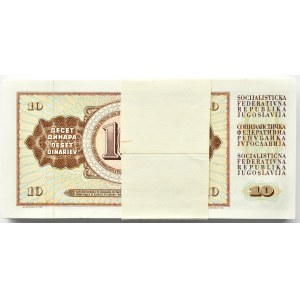 Jugosławia, paczka bankowa 10 dinarów 1978, seria AR, UNC
