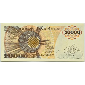 Polska, PRL, M. Skłodowska, 20000 złotych 1989, seria AN, Warszawa, UNC