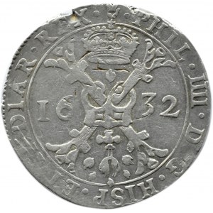 Niderlandy Hiszpańskie, Brabancja, Filip IV, patagon 1632, Antwerpia