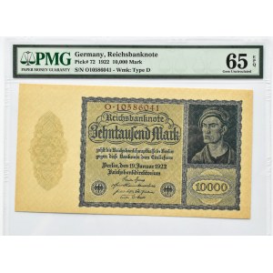 Niemcy, Republika Weimarska, 100000 marek 1922, seria O, PMG 65 EPQ