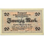 Memel/Kłajpeda, Administracja Francuska, 20 marek 1922, UNC