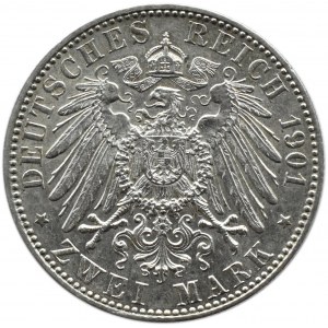 Niemcy, Prusy, Wilhelm II, 2 marki 1901 A, Berlin