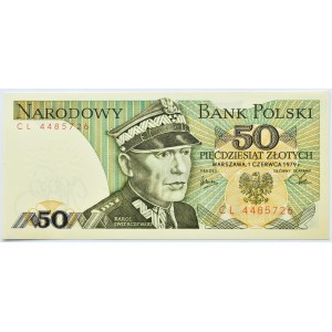 Polska, PRL, gen. K. Świerczewski, 50 złotych 1979, seria CL, Warszawa, UNC