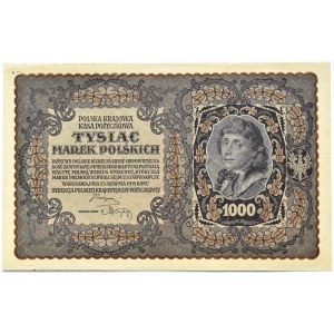 Polska, II RP, 1000 marek 1919, III SERJA AO, typ 8, piękne!