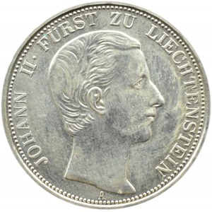 Niemcy, Liechtenstein, Johann II, Vereinstaler 1862 A(M), piękny