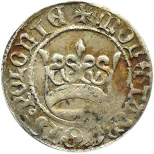 Aleksander I Jagiellończyk, półgrosz koronny bez daty, Kraków, bardzo ładny