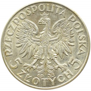 Polska, II RP, Głowa Kobiety, 5 złotych 1933, Warszawa